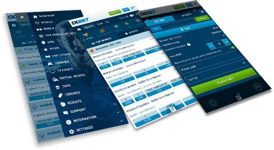 1xbet'in mobil